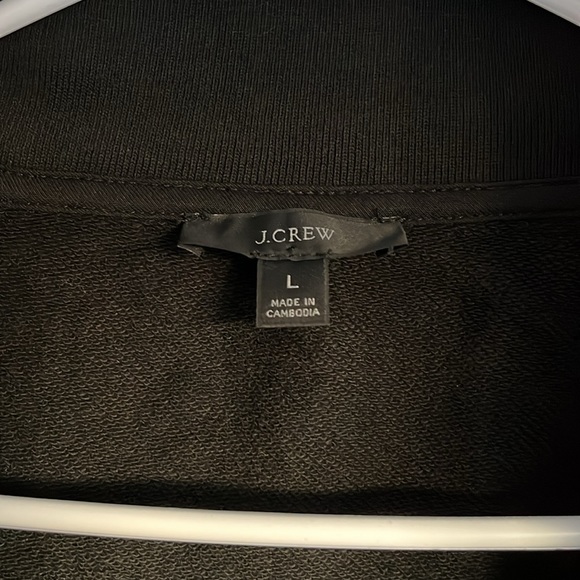 J. Crew 1/4 Zip Oversized Black Boyfriend Pullover, NWOT - Picture 4 of 5